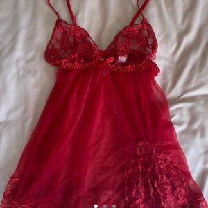Red Babydoll slip